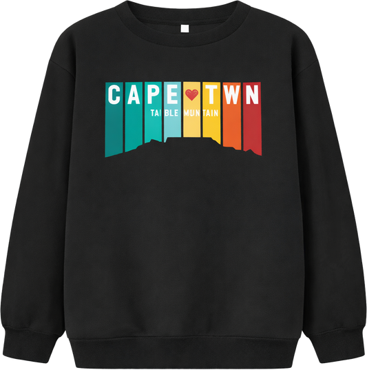 Multi Table Mountain Kids Sweater - Black