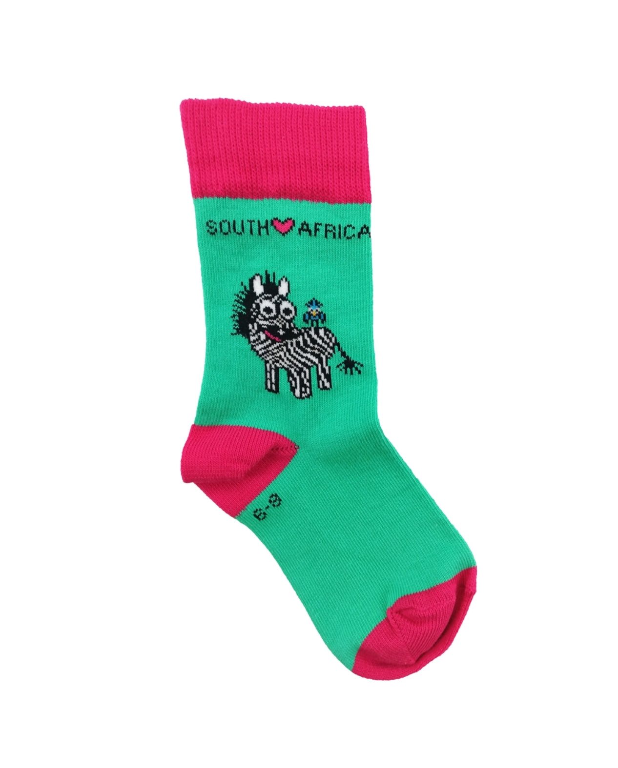 Zebra Green Socks