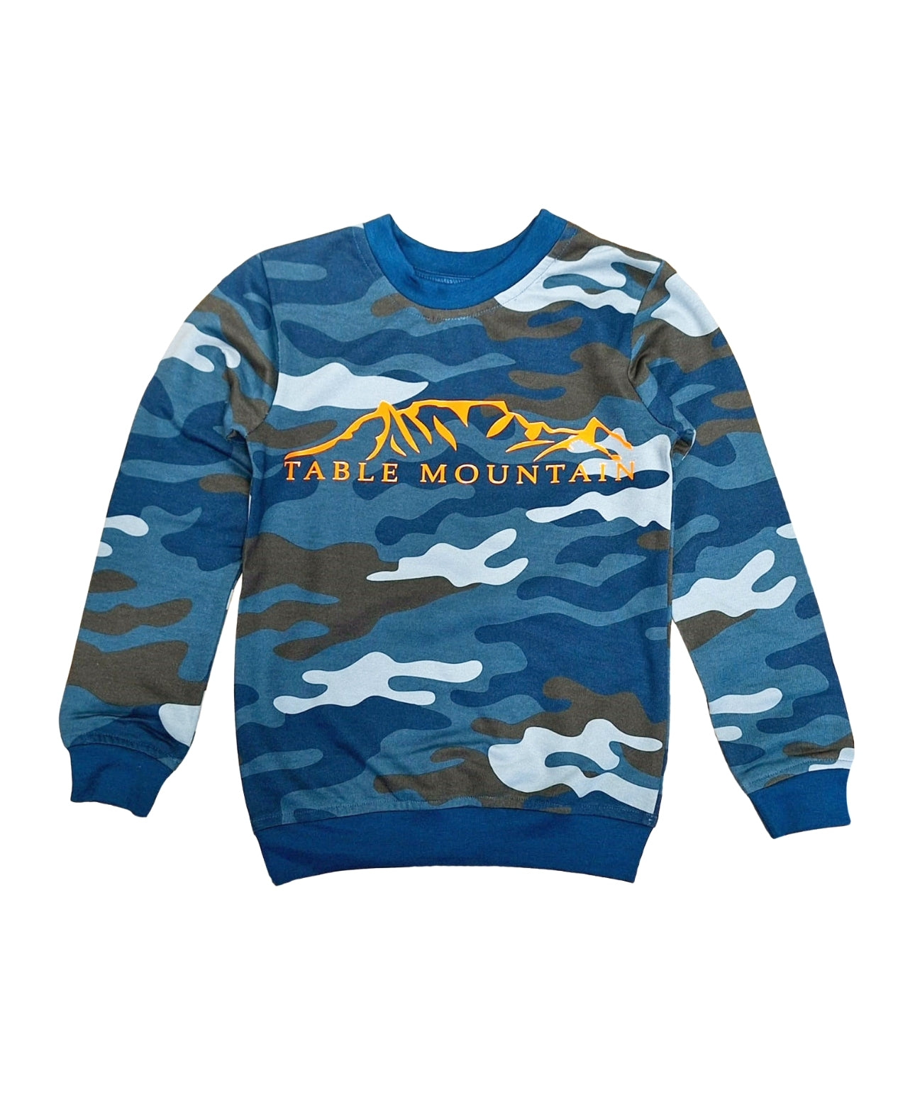 Table Mountain Kids Sweater - Camo Blue