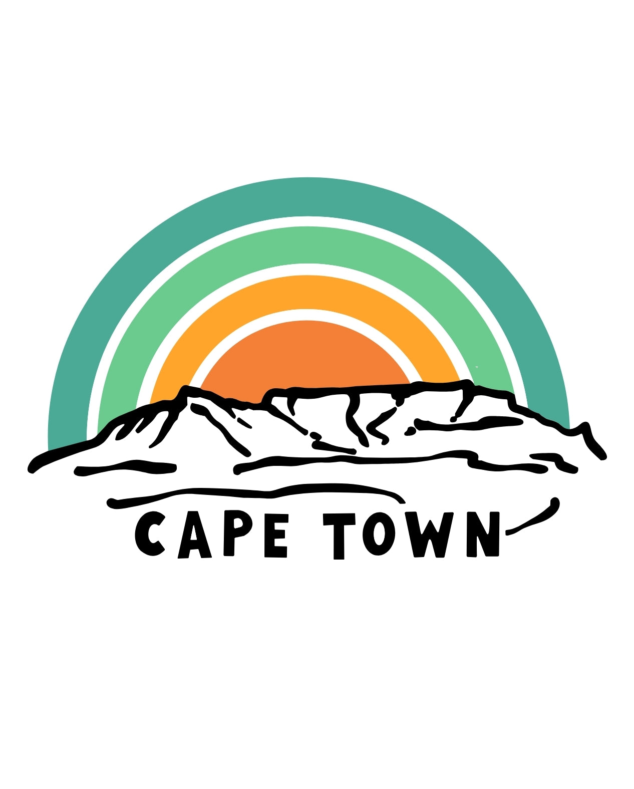 Table Mountain Cape Town Sticker