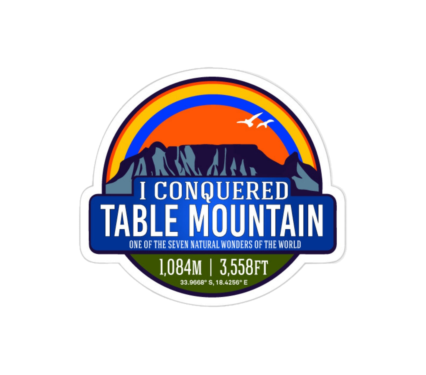 Conquered Table Mountain Sticker